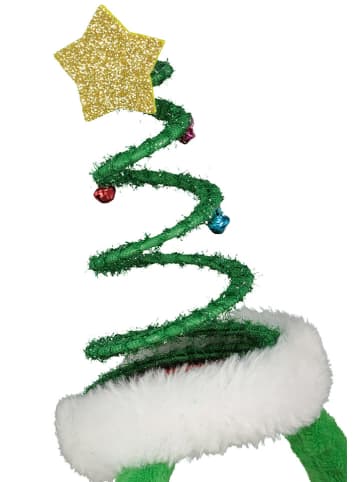 Sublevel Pluszowe nauszniki w kolorze biało-zielonym