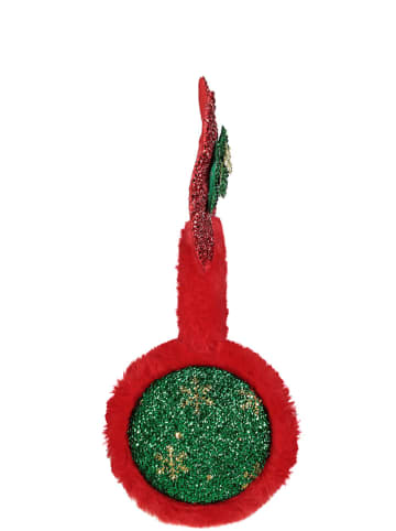 Sublevel Pluszowe nauszniki w kolorze czerwono-zielonym