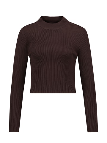 Stitch & Soul Koszulka w kolorze ciemnobrązowym