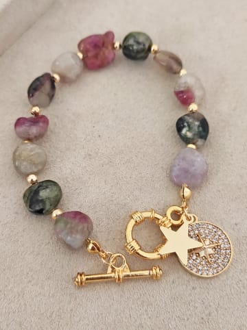 Nakkash Vergulde armband met edelstenen