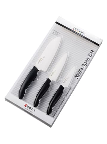 Kyocera 3tlg. Küchenmesser-Set ''Gen'' in Schwarz
