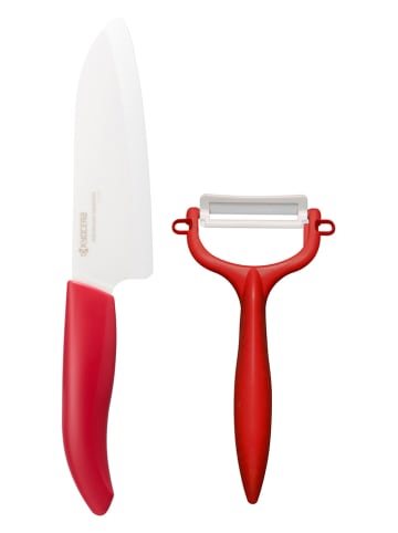 Kyocera 2-delige set: santokumes & dunschiller "Gen" rood