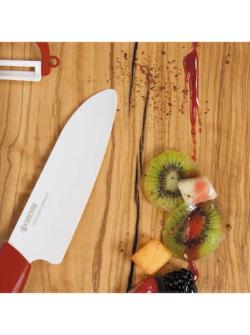 Kyocera 2tlg. Set: Satokumesser & Schäler ''Gen'' in Rot