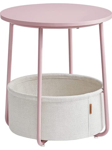 Songmics Beistelltisch in Weiß/ Rosa - (H)50 x Ø 45 cm