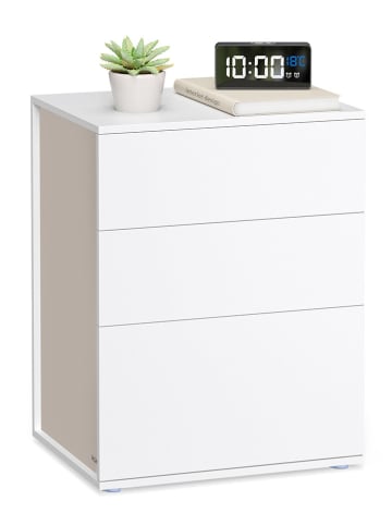 Songmics Stolik nocny w kolorze białym - 45 x 59 x 35 cm