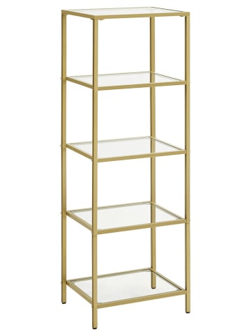 Songmics Regał stojący w kolorze złotym - 40 x 124,5 x 30 cm