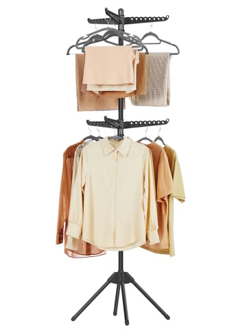 SONGMICS Wasdroogrek zwart - (H)191 x Ø 60 cm