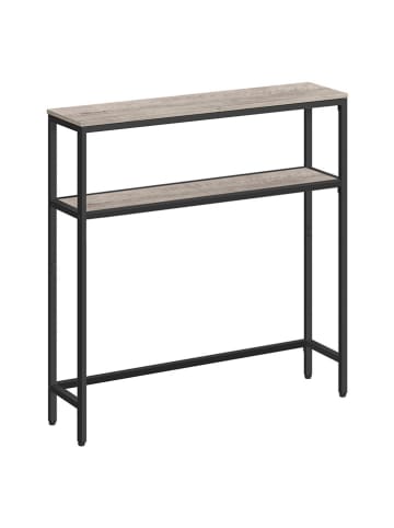 SONGMICS Sideboard zwart/grijs - (B)80 x (H)80 x (D)20 cm