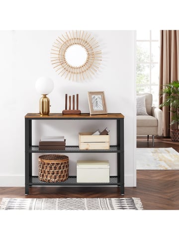 Songmics Sideboard in Hellbraun/ Schwarz - (B)101,5 x (H)80 x (T)35 cm