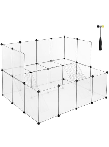 Songmics Dierenkooi transparant/zwart