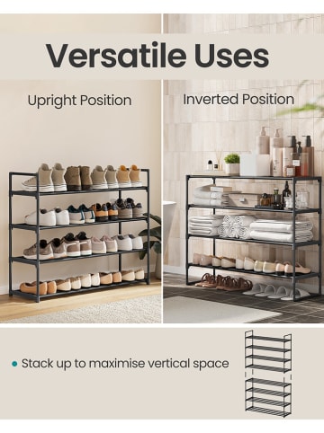 SONGMICS Schuhregal in Schwarz - (B)92 x (H)74 x (T)30 cm