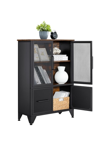 Songmics Standregal in Schwarz - (B)75 x (H)100 x (T)33 cm