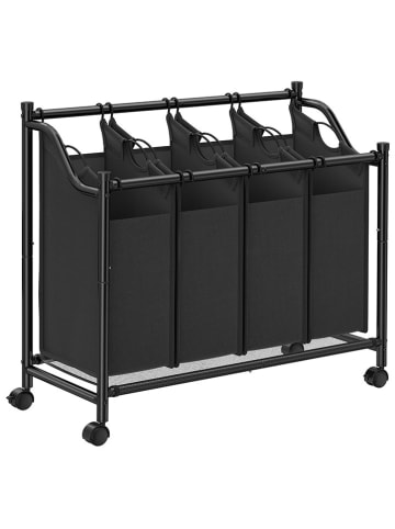 Songmics Wäschekorb in Schwarz - (B)87,5 x (H)81 x (T)38,5 cm