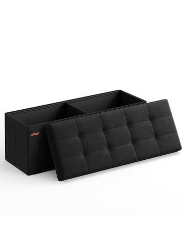 SONGMICS Aufbewahrungsbank in Schwarz - (B)110 x (H)38 x (T)38 cm