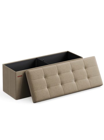 Songmics Opbergbank lichtbruin - (B)110 x (H)38 x (D)35,5 cm