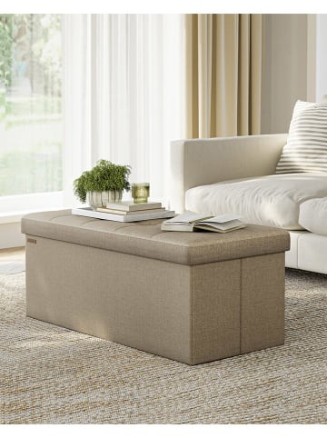 Songmics Aufbewahrungsbank in Hellbraun - (B)110 x (H)38 x (T)35,5 cm