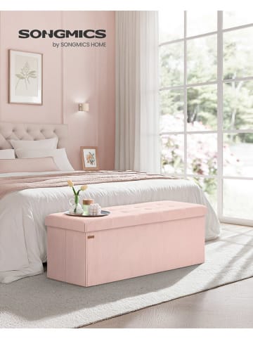 Songmics Aufbewahrungsbank in Rosa - (B)110 x (H)38,5 x (T)35,5 cm