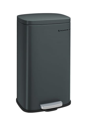 Songmics Pedaalemmer donkergrijs - 50 l