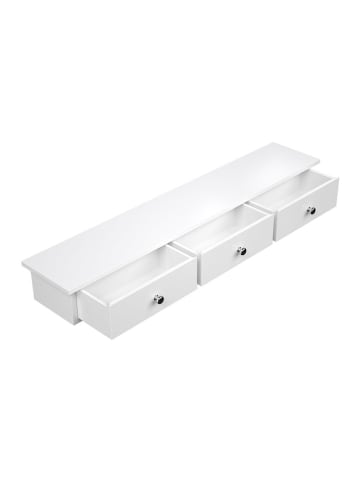 Songmics Wandregal in Weiß - (B)80 x (H)10 x (T)15 cm
