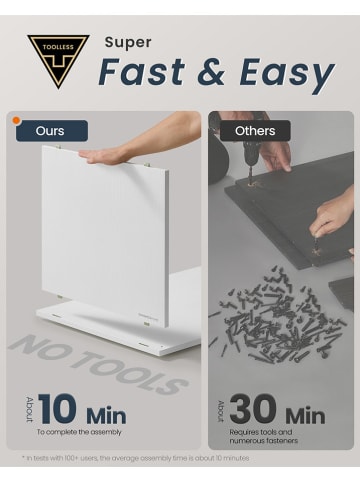 SONGMICS Kuweta w kolorze białym dla kota - 80 x 50 x 50 cm