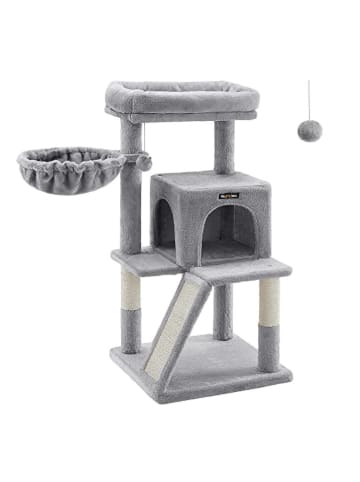 Songmics Kratzbaum in Hellgrau/ Creme - (B)48 x (H)96 x (T)48 cm