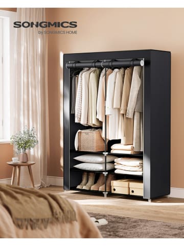 SONGMICS Kledingkast zwart - (B)127 x (H)176 x (D)45 cm