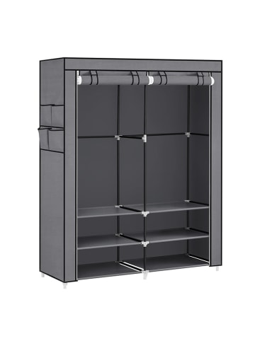 Songmics Kledingkast grijs - (B)127 x (H)176 x (D)45 cm