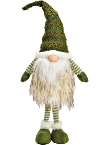 G. Wurm Decoratief figuur "Wichtel" wit/groen - (B)14 x (H)50 x (D)11 cm