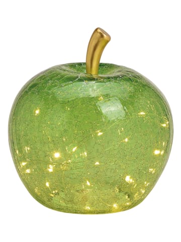 G. Wurm LED-Dekoobjekt "Apfel" in Grün - (H)24 x Ø 22 cm 