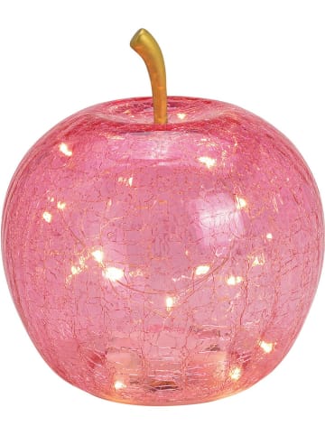 G. Wurm Decoratief ledobject "Appel" lichtroze - (H)17 x Ø 16 cm