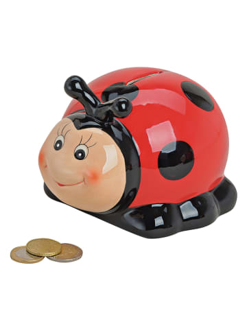 G. Wurm Spardose "Marienkäfer" in Rot - (B)14 x (H)11 x (T)13 cm
