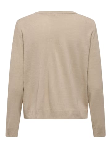 ONLY Sweter w kolorze beżowo-czerwonym