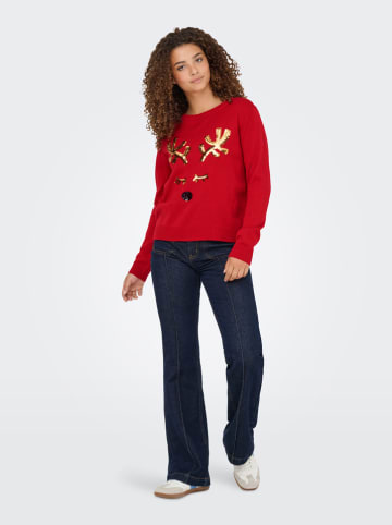 ONLY Sweter w kolorze czerwonym