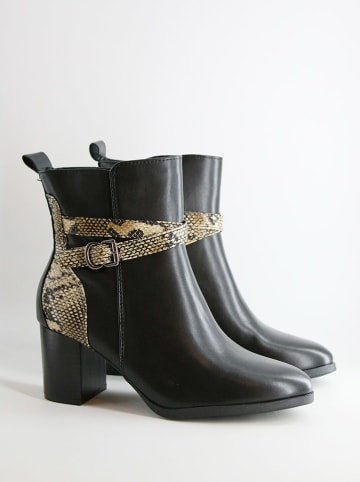 Bellucci Stiefeletten in Schwarz/ Beige