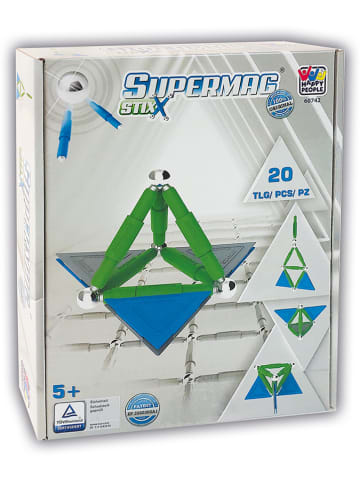 SUPERMAG 20-częściowy zestaw magnetyczny "Supermag Stix" - 5+