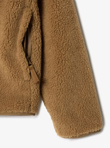 Lacoste Fleece vest lichtbruin/blauw