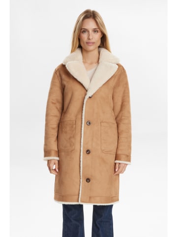 NÜMPH Wende-Übergangsmantel "Nuelliot" in Camel/ Creme