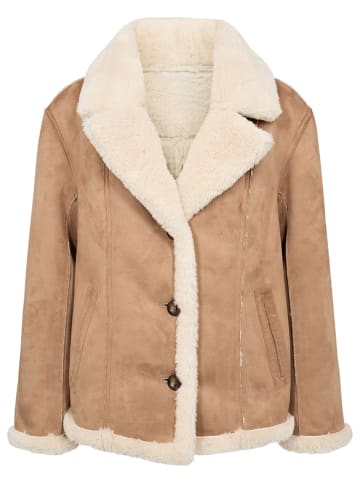 NÜMPH Wende-Übergangsjacke "Nueliotta" in Camel/ Creme