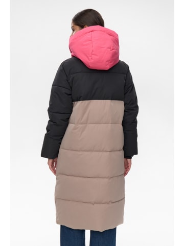 NÜMPH Wintermantel "Nutriane" taupe/zwart