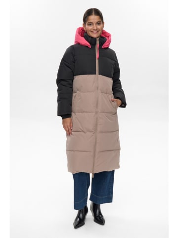 NÜMPH Wintermantel "Nutriane" taupe/zwart