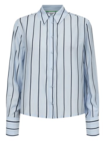 NÜMPH Blouse "Nujoni" lichtblauw/zwart