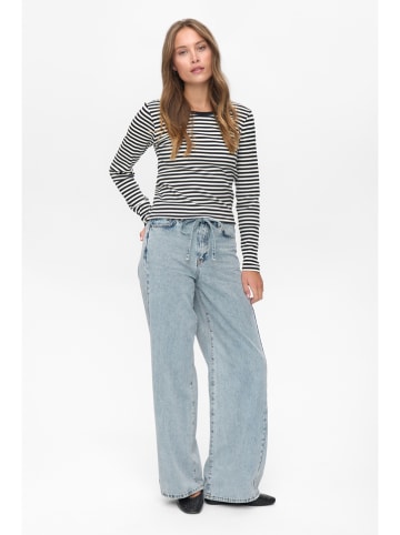 NÜMPH Longsleeve "Numelany" zwart/wit