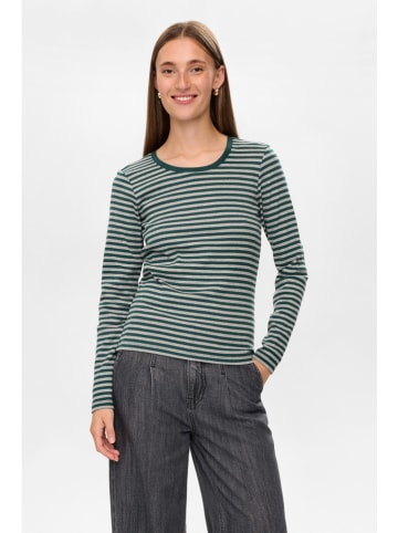 NÜMPH Longsleeve "Numelany" petrol/grijs