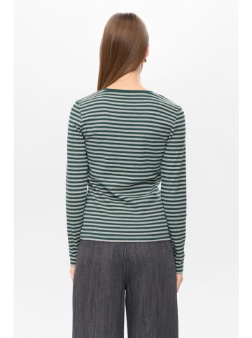 NÜMPH Longsleeve "Numelany" in Petrol/ Grau