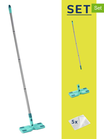 Leifheit 3-częściowy zestaw "Clean & Away" w kolorze turkusowym