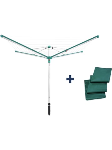 Leifheit Droogmolen "Linomatic 500 deluxe" turquoise/zilverkleurig - (H)225 cm