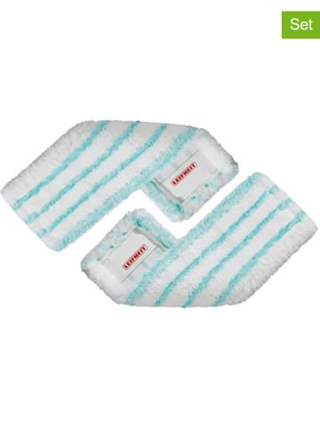 Leifheit Nakładki (2 szt.) "Profi XL micro duo" w kolorze biało-turkusowym do mopa