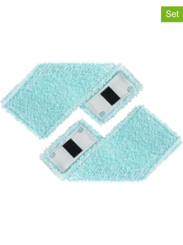 Leifheit Nakładki (2 szt.) "CLEAN TWIST M Ergo suso" w kolorze turkusowym do mopa