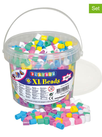 Playbox 900-częściowy zestaw dużych koralików do prasowanek - 3+