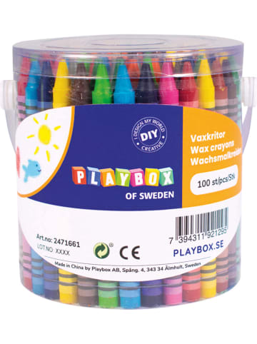Playbox Wachsmalkreiden - 100 Stück
